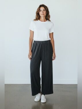 Oska Trouser Pants Pull On Wide Leg in Slovakia Gray Size 2 (US 8-10)